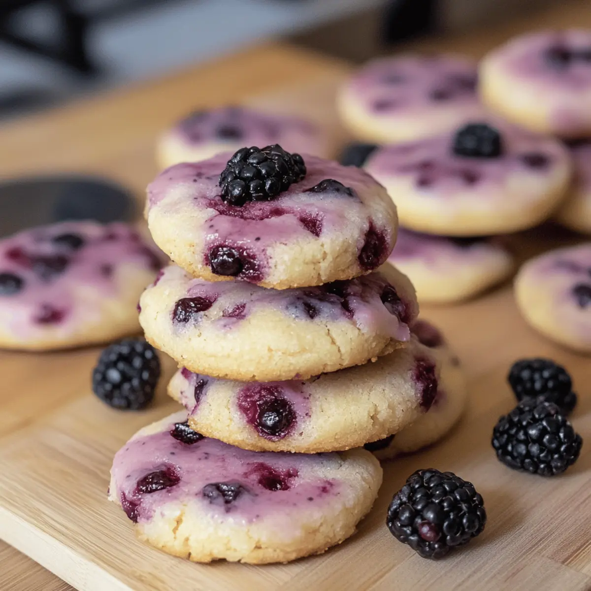 Black Raspberry and Lemon Shortbread Cookies for Summer Bliss