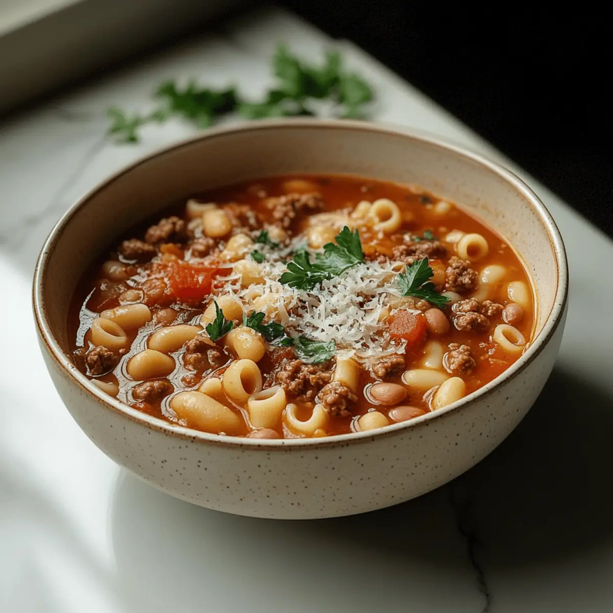 Hearty Bold & Brothy Pasta e Fagioli for Cozy Nights