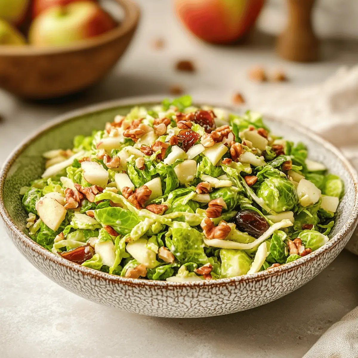 Brussels Sprouts Salad: Crunchy Goodness with Apples & Dates