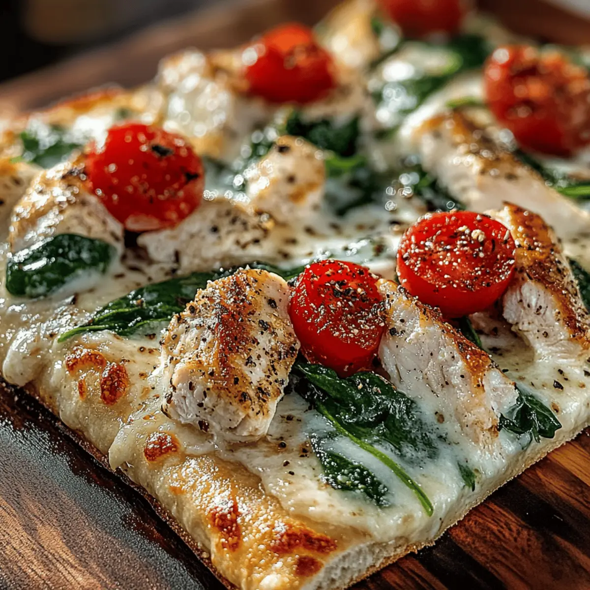 Chicken Alfredo Flatbread: Quick Gourmet Delight at Home