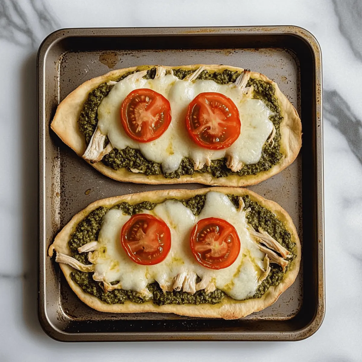 Chicken Pesto Pizza Flatbread for a Quick Flavor Boost