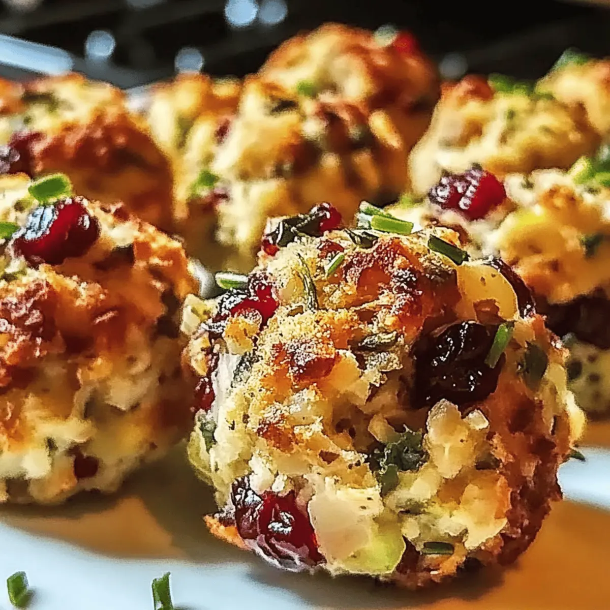 Savory Cranberry Turkey Stuffing Balls for Holiday Cheers