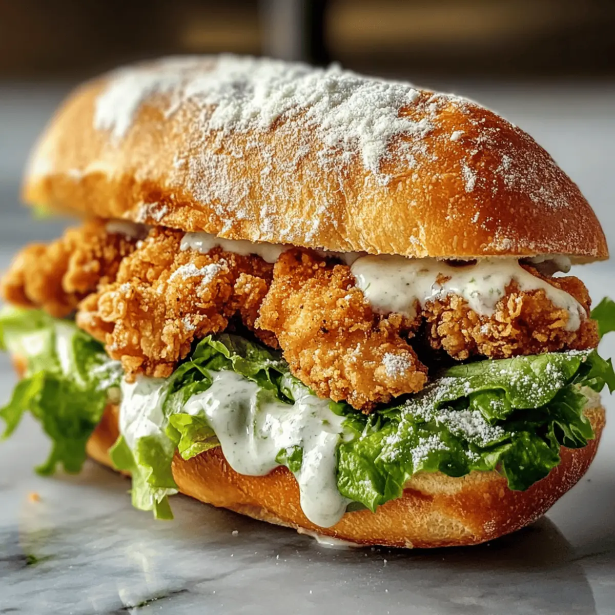 Crispy Chicken Caesar Sandwich: Easy Comfort Food Delight