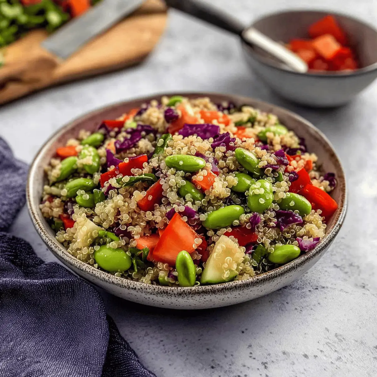 Edamame Quinoa Salad with Sesame Ginger Dressing Bliss