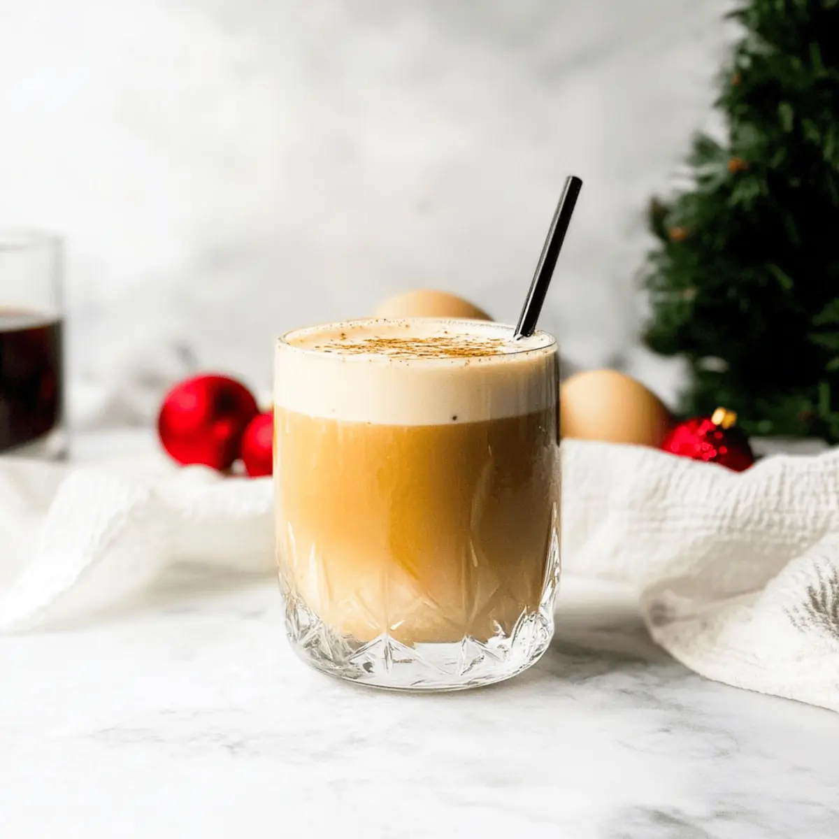 Creamy Eggnog White Russian for Cozy Holiday Nights