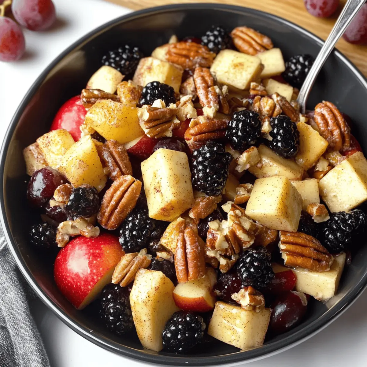 Heavenly Fall Fruit Salad with Cozy Cinnamon Orange Dressing