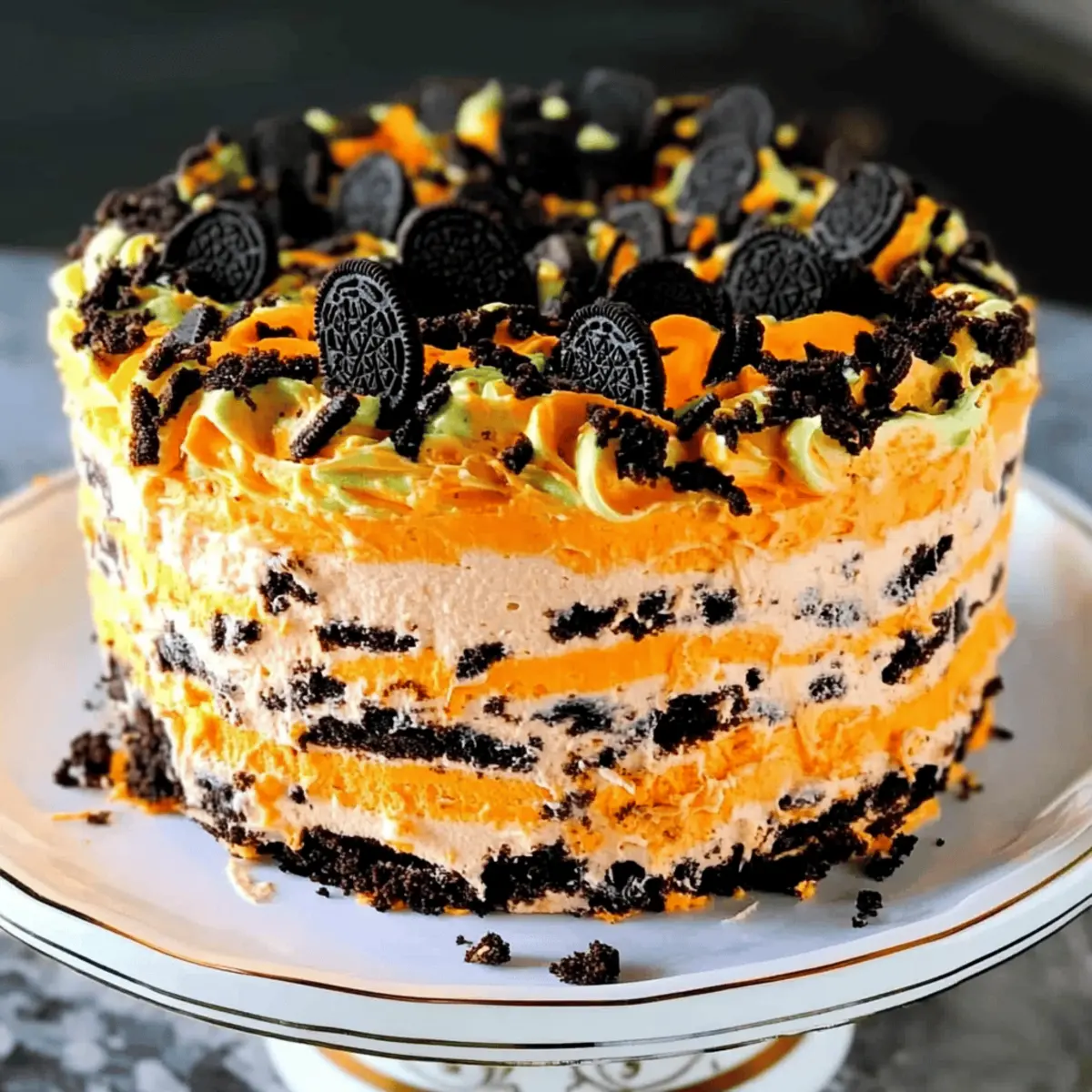 Layered Halloween Icebox Cake that's a No-Bake Dream Come True
