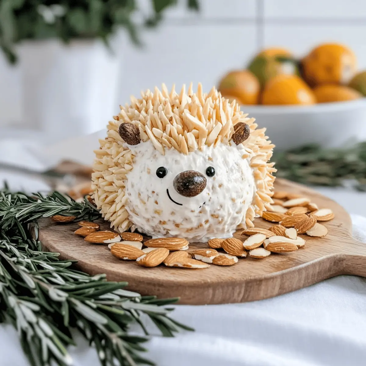 Charming Hedgehog Cheeseball With Almonds for Any Gathering