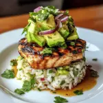 Honey Lime Chicken & Avocado Rice Stack