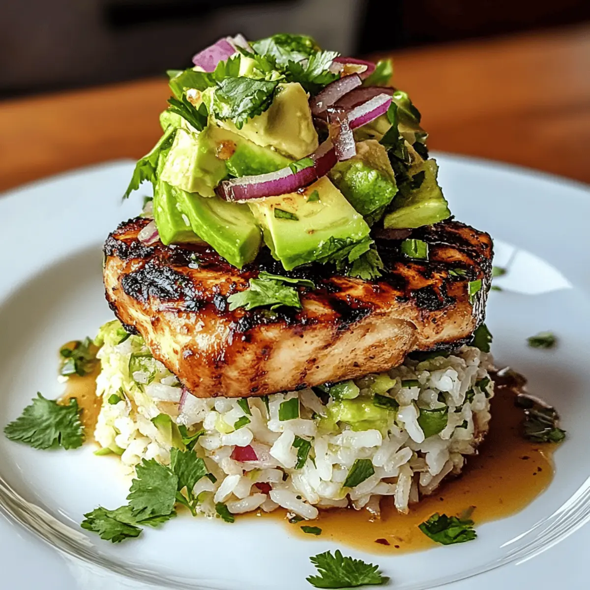 Delicious Honey Lime Chicken & Avocado Rice Stack in 30 Minutes