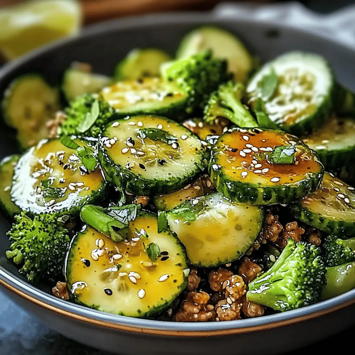 Honey Lime Cucumber Salad