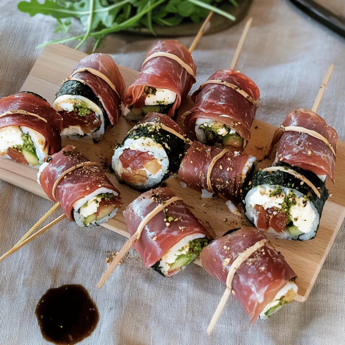 Delicious Italian Charcuterie Sushi Rolls in Just 10 Minutes