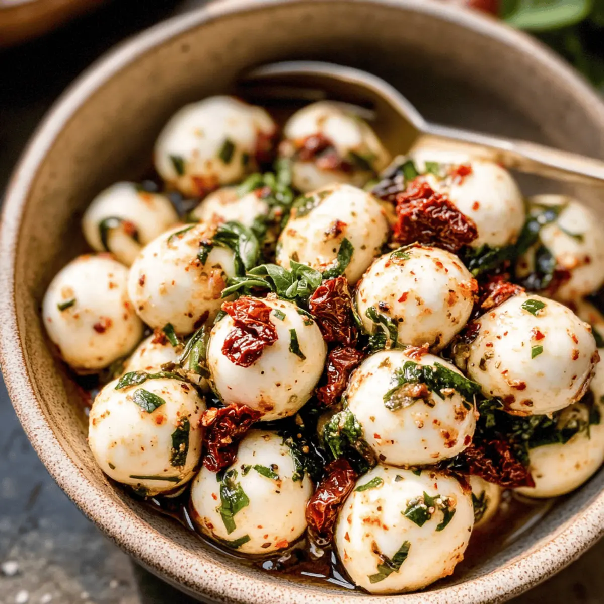 Zesty Marinated Mozzarella Balls for Effortless Entertaining