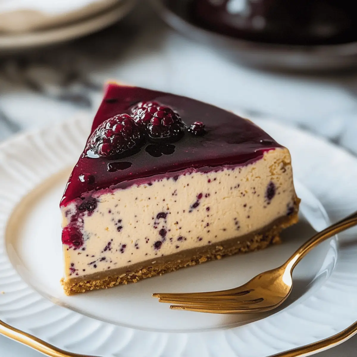 Mulberry & Earl Grey Cheesecake: A Dreamy Indulgence