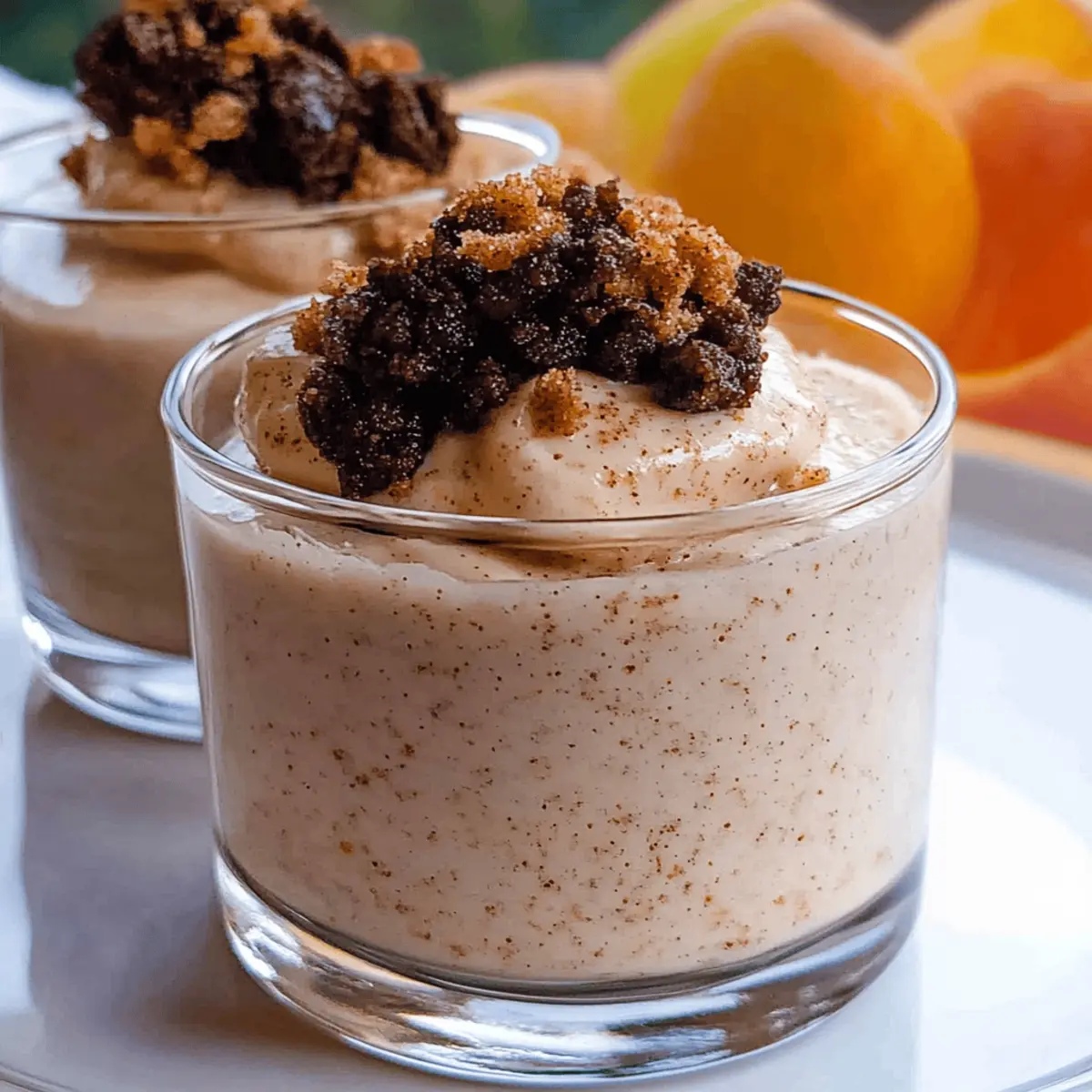 Peach Mousse with Cinnamon Crunch for a Dreamy Summer Treat