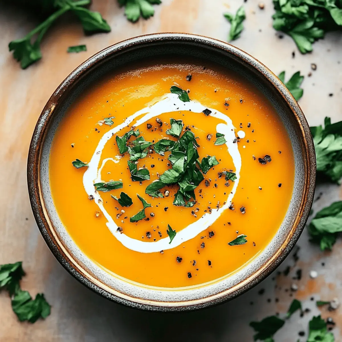 Creamy Spicy Butternut Squash and Sweet Potato Soup Delight