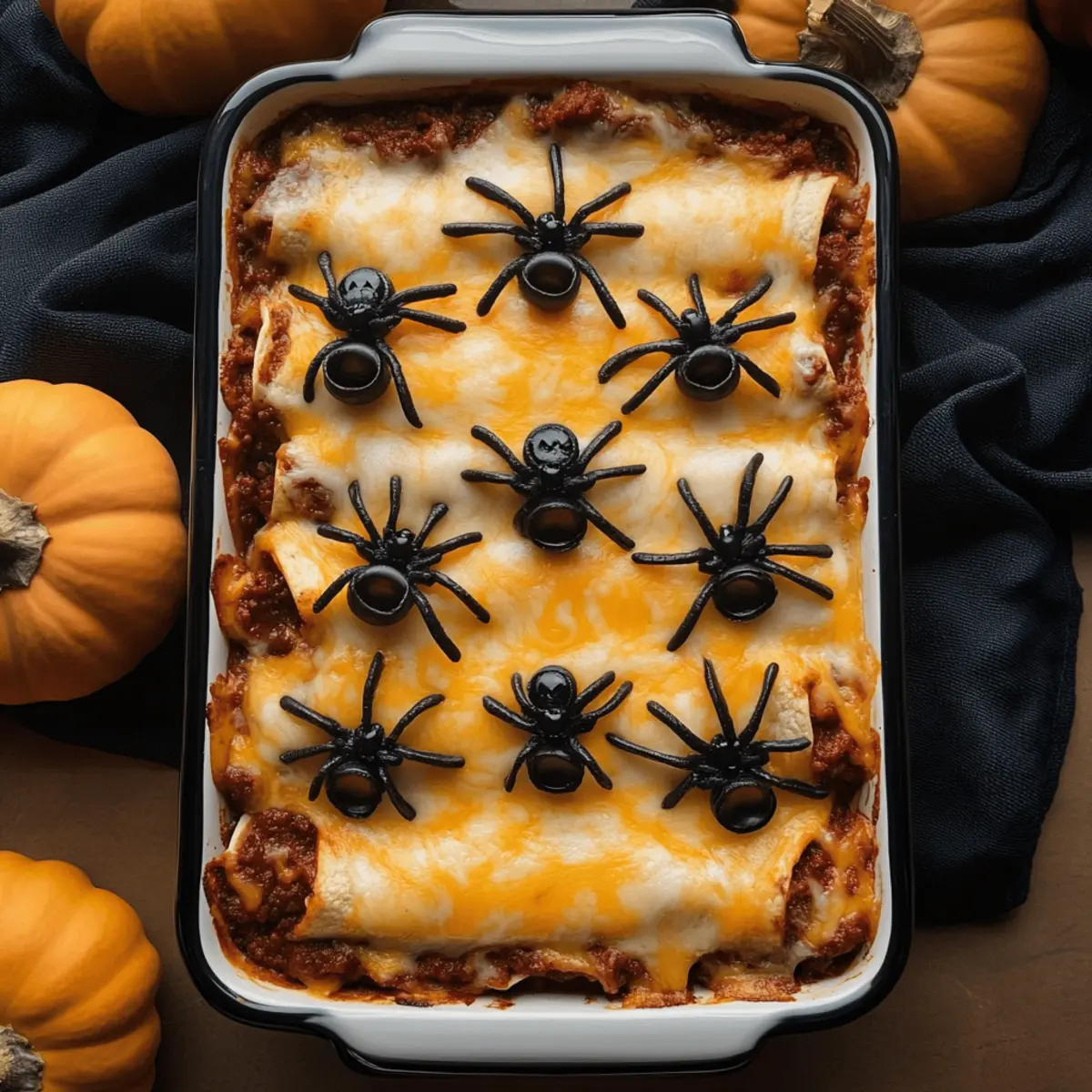 Spider Hatchling Enchilada Casserole: A Spooky Delight