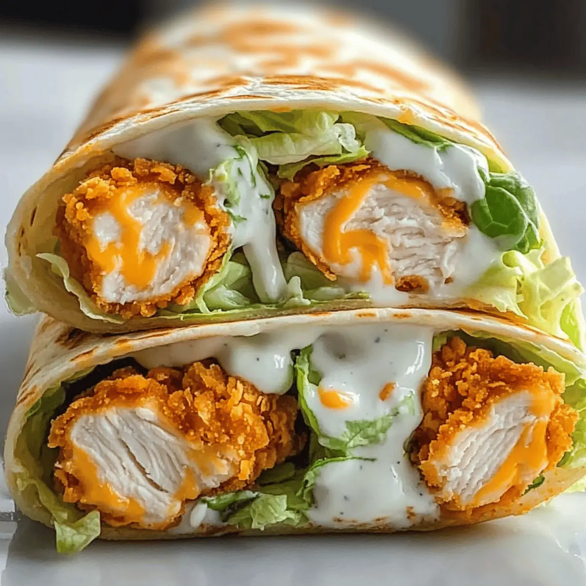 crispy chicken ranch snack wrap