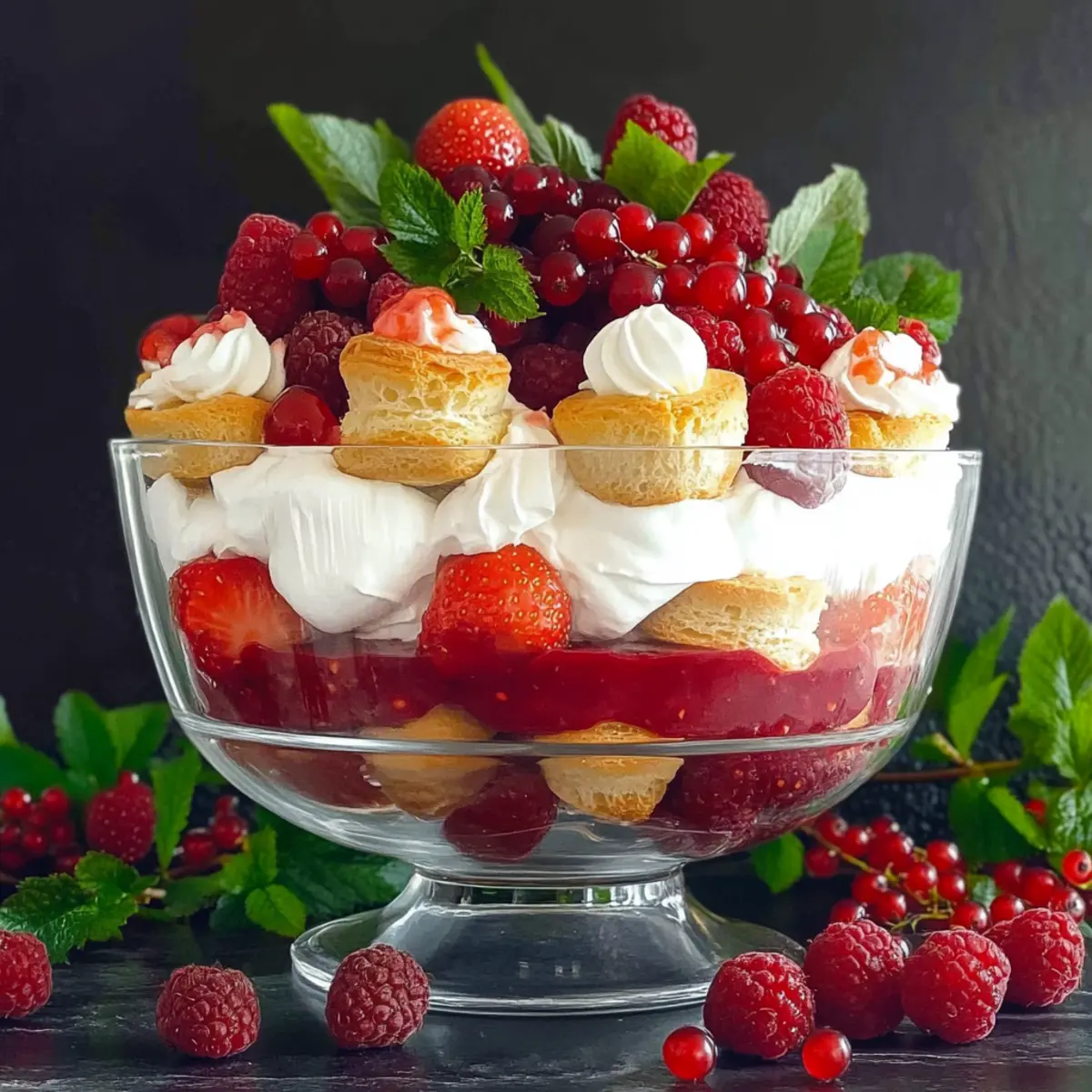 Red Berry Profiterole Trifle: A Festive Delight to Share