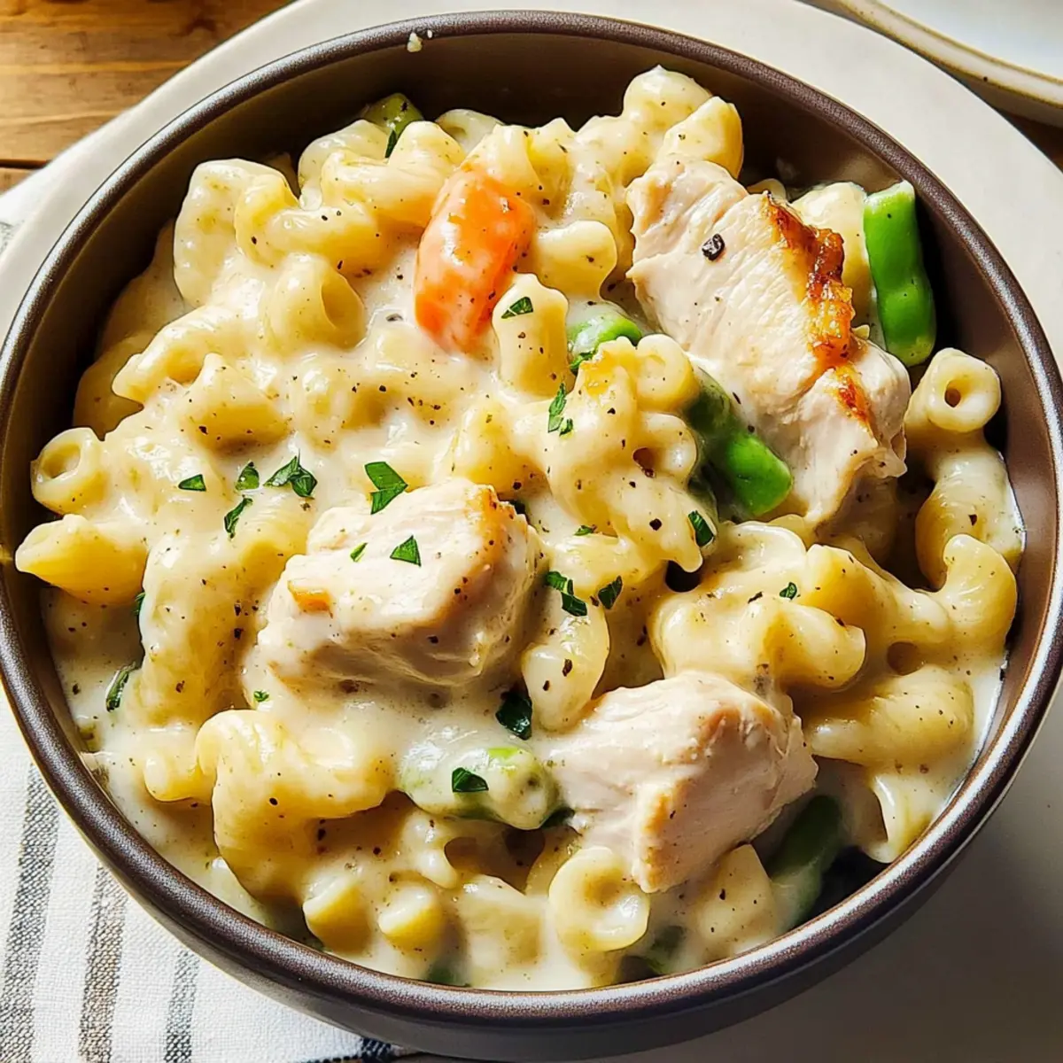 Comforting Chicken Potpie Pasta for Cozy Weeknight Dinners