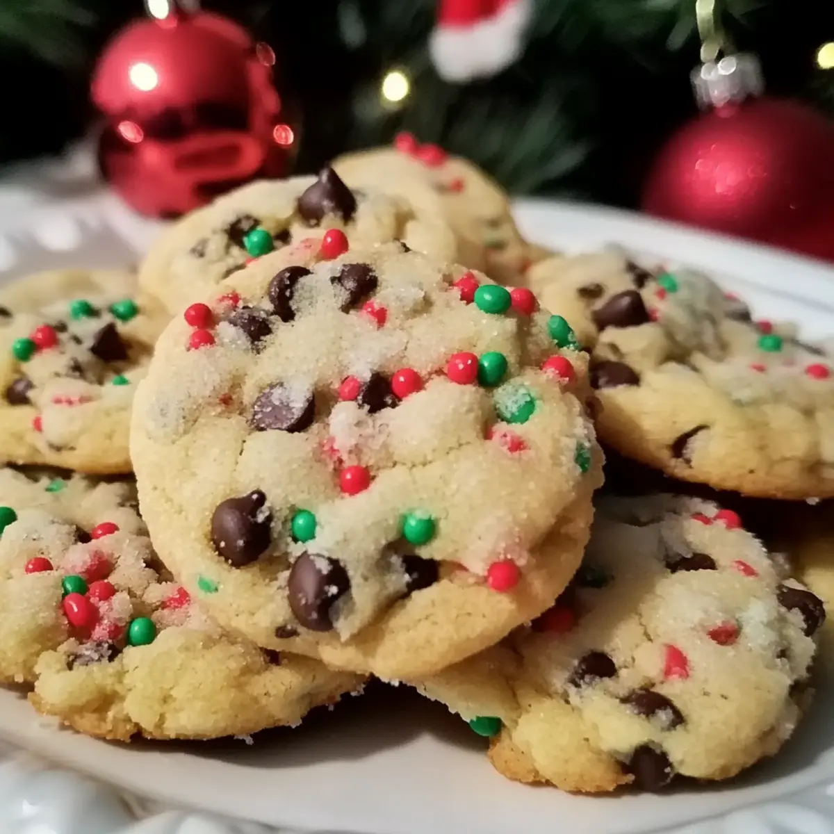Christmas Chocolate Chip Sprinkles Butter Cookies Delight