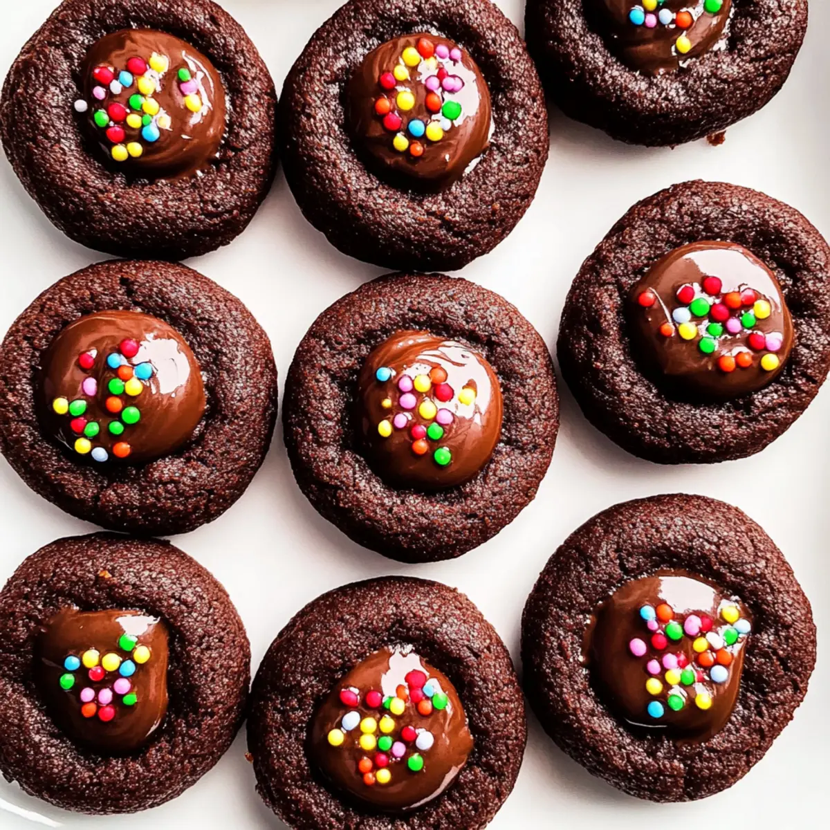 Irresistibly Soft Chocolate Thumbprint Cookies with Ganache