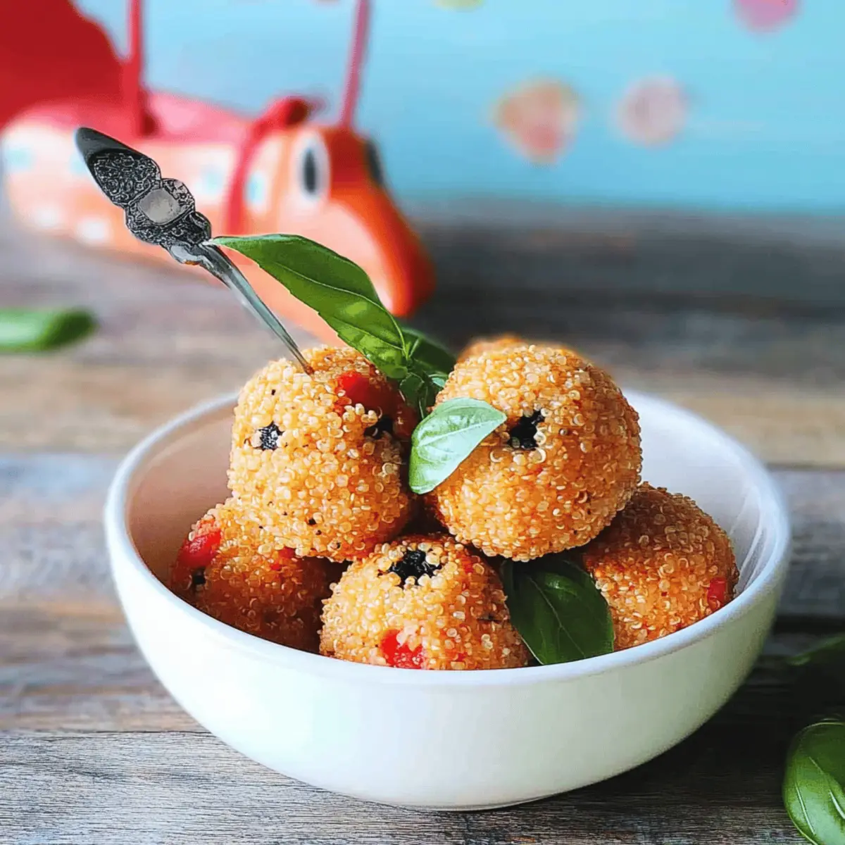 Cheese and Tomato Quinoa Balls for Fun Family Snacking