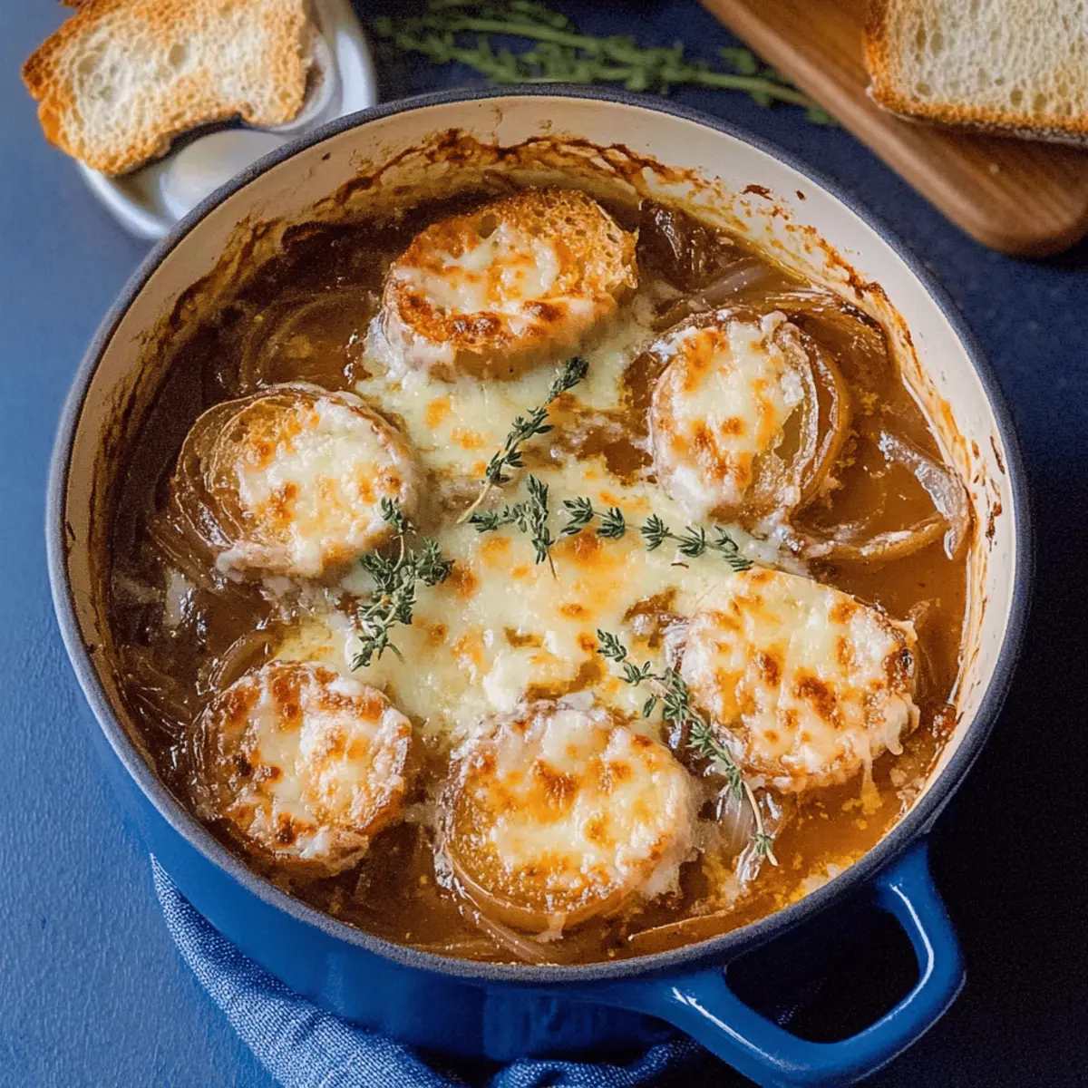 Warm and Cozy Dutch Oven French Onion Soup for Comfort Food Lovers