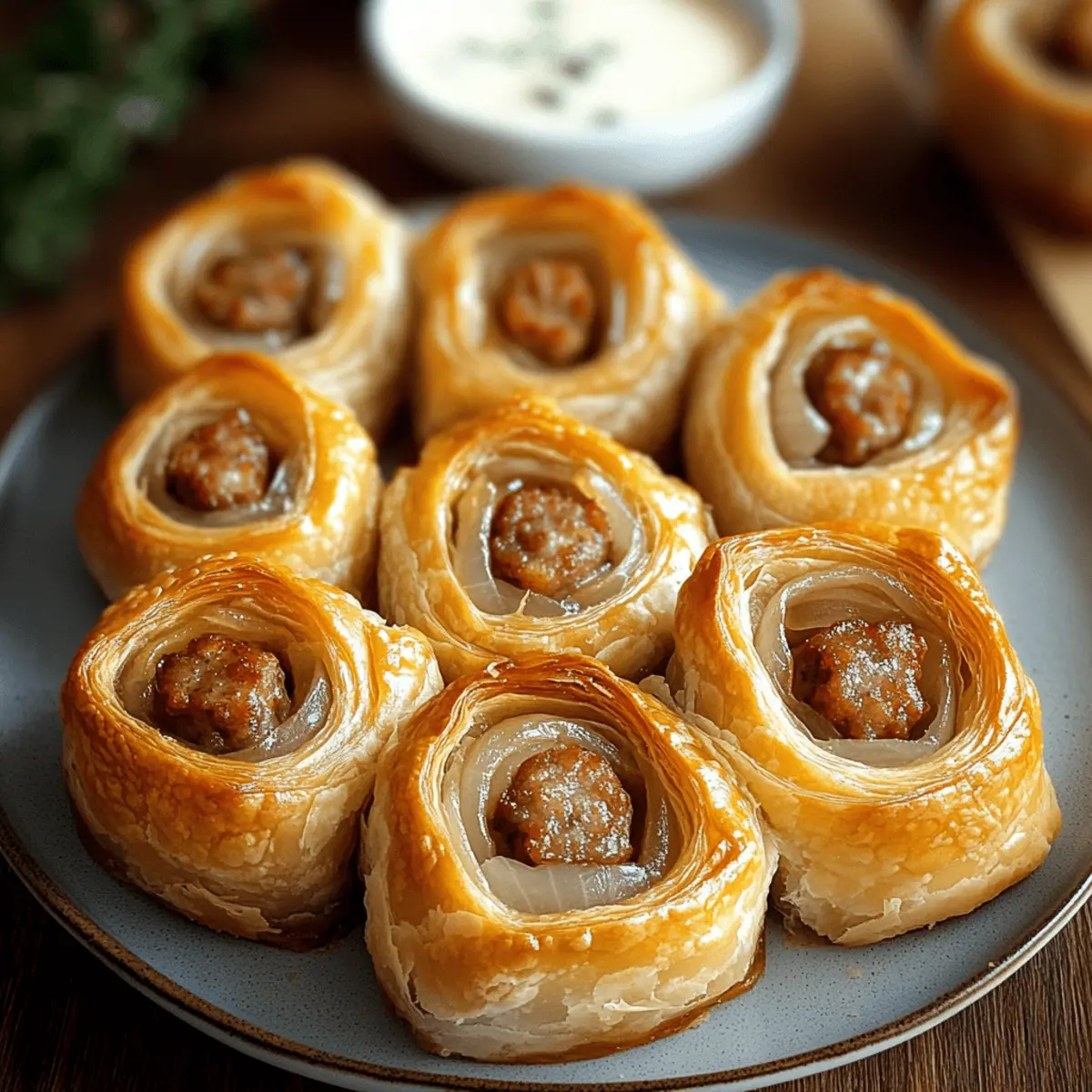 Savory French Onion Sausage Rolls: Easy Gourmet Appetizer