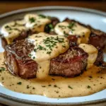 Juicy Steak with Creamy Garlic Sauce