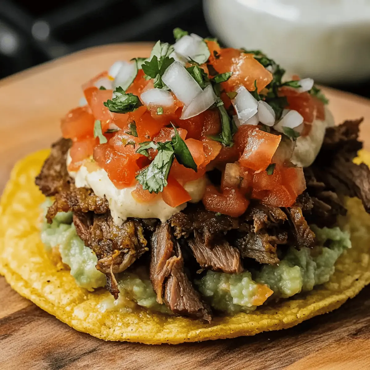 Savor Homemade Mexican Tostadas de Carne Asada Tonight!