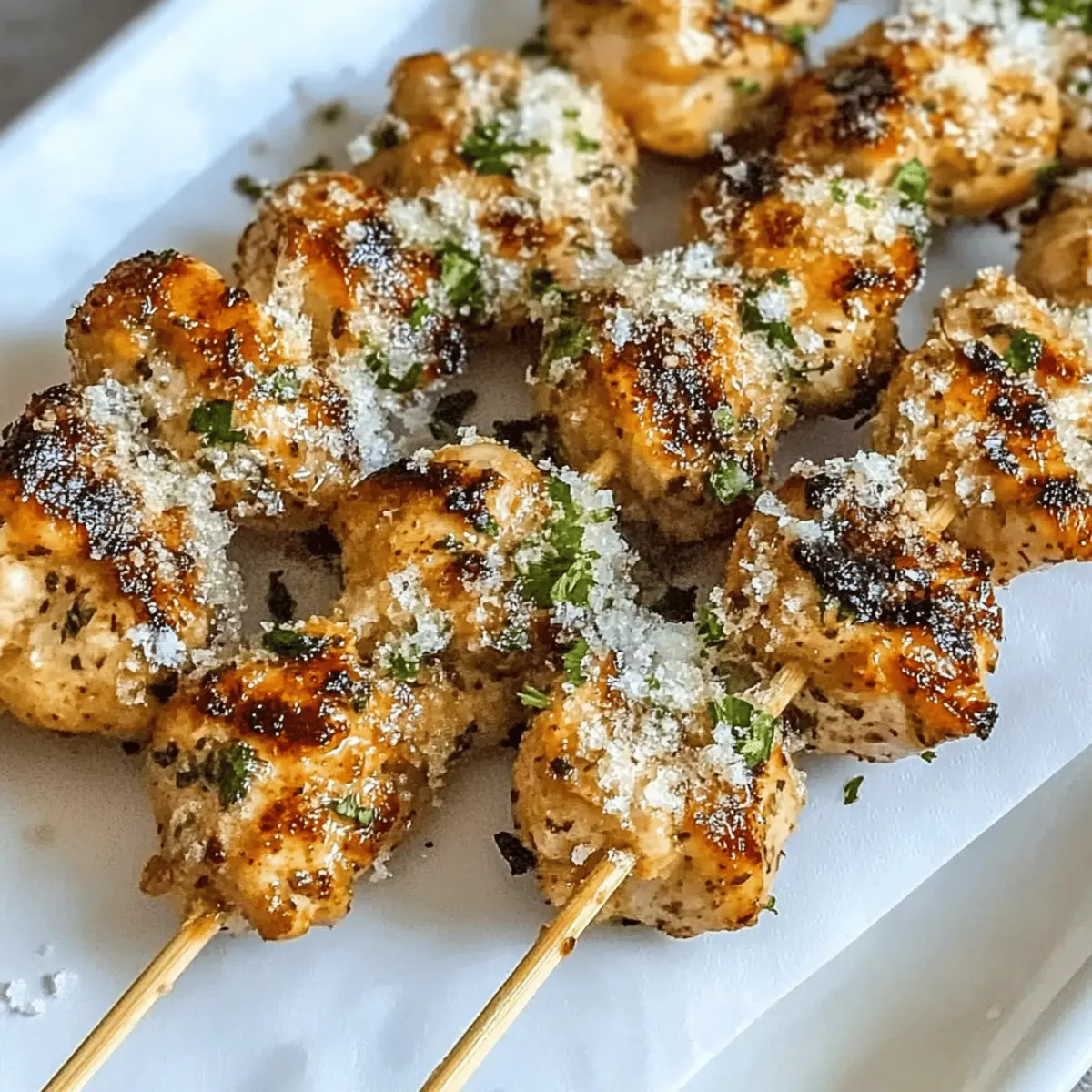 Savory Ranch Garlic Parmesan Chicken Skewers for Easy Grilling