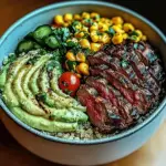 Steak Avocado Corn Bowl