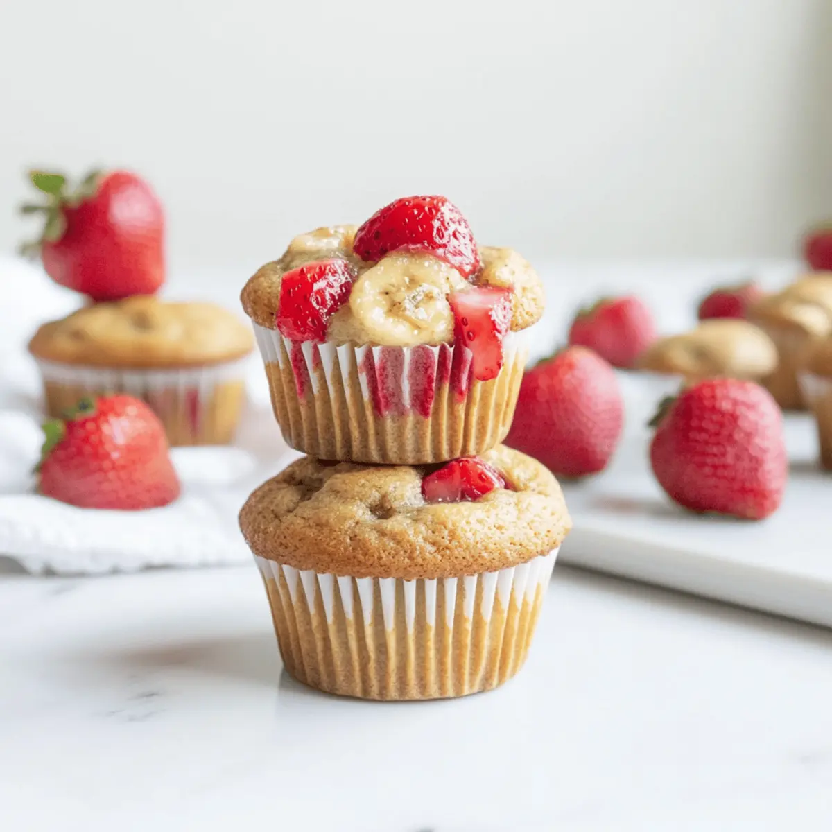 Strawberry Banana Yogurt Muffins - Guilt-Free Delight for All