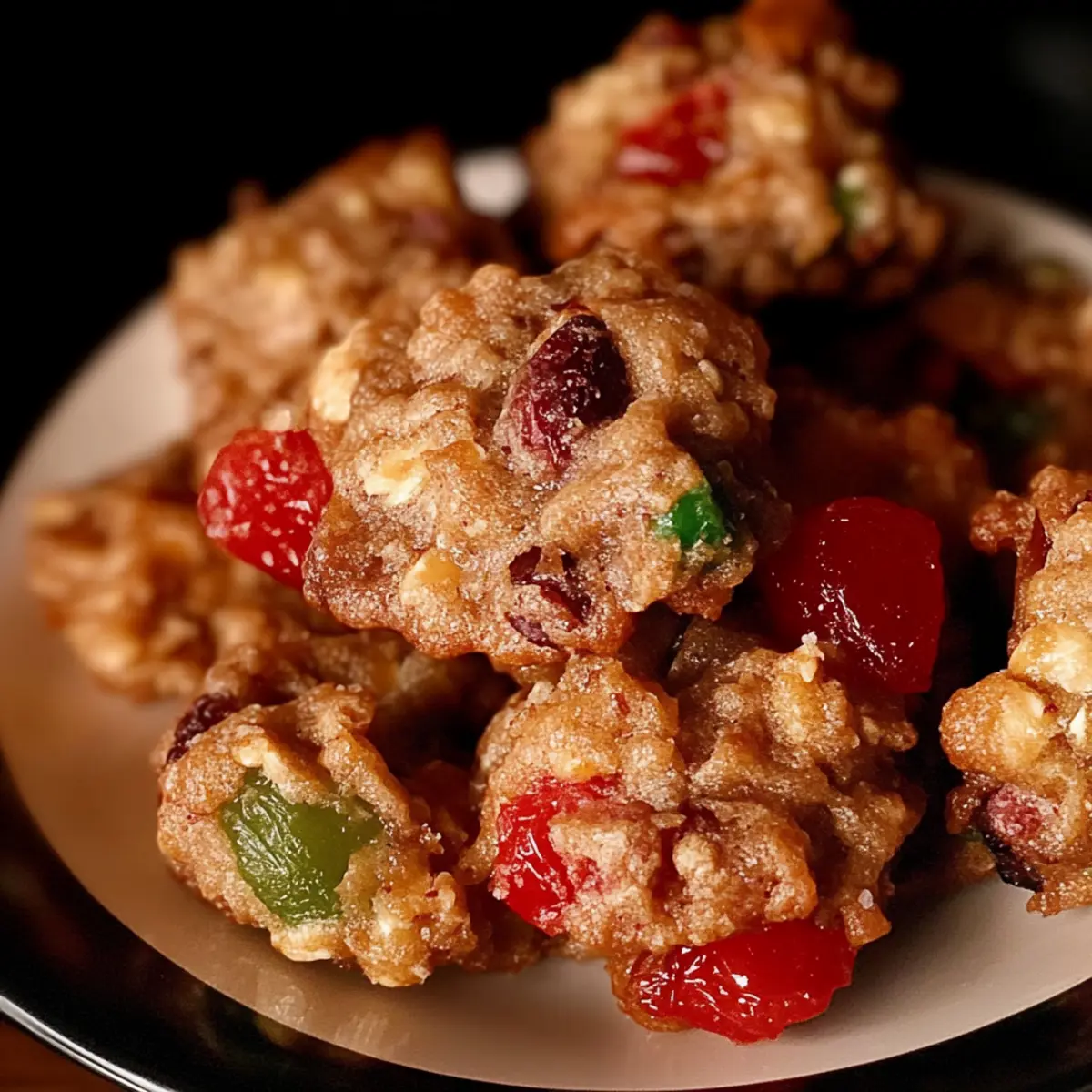 Deliciously Chewy Fruitcake Cookies with a Whiskey Twist