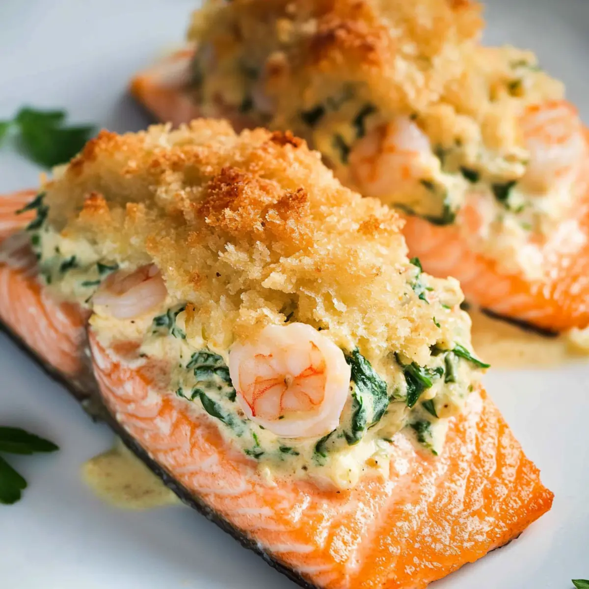 Creamy Shrimp Stuffed Salmon for a Gourmet Dinner at Home