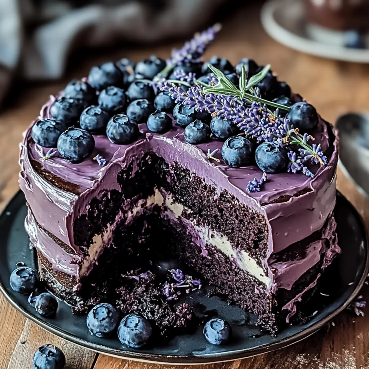 Indulge in Blueberry Chocolate Lavender Dream Cake Magic