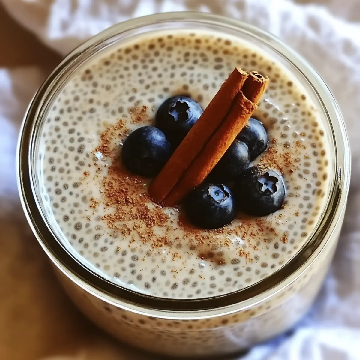 Creamy Vanilla Chia Pudding with Cinnamon for a Healthy Treat