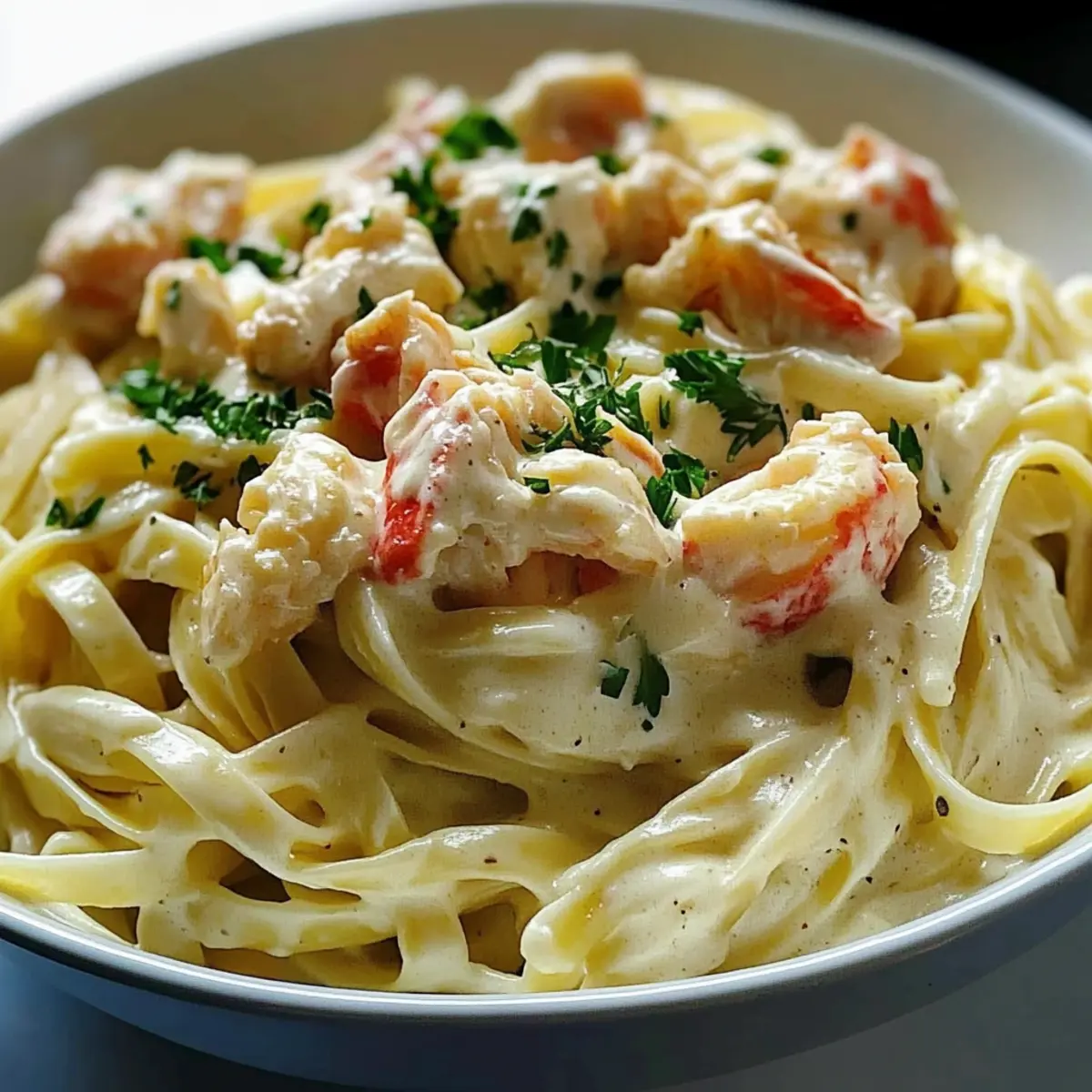 Indulge in Creamy Crab Fettuccine Alfredo for Easy Elegance