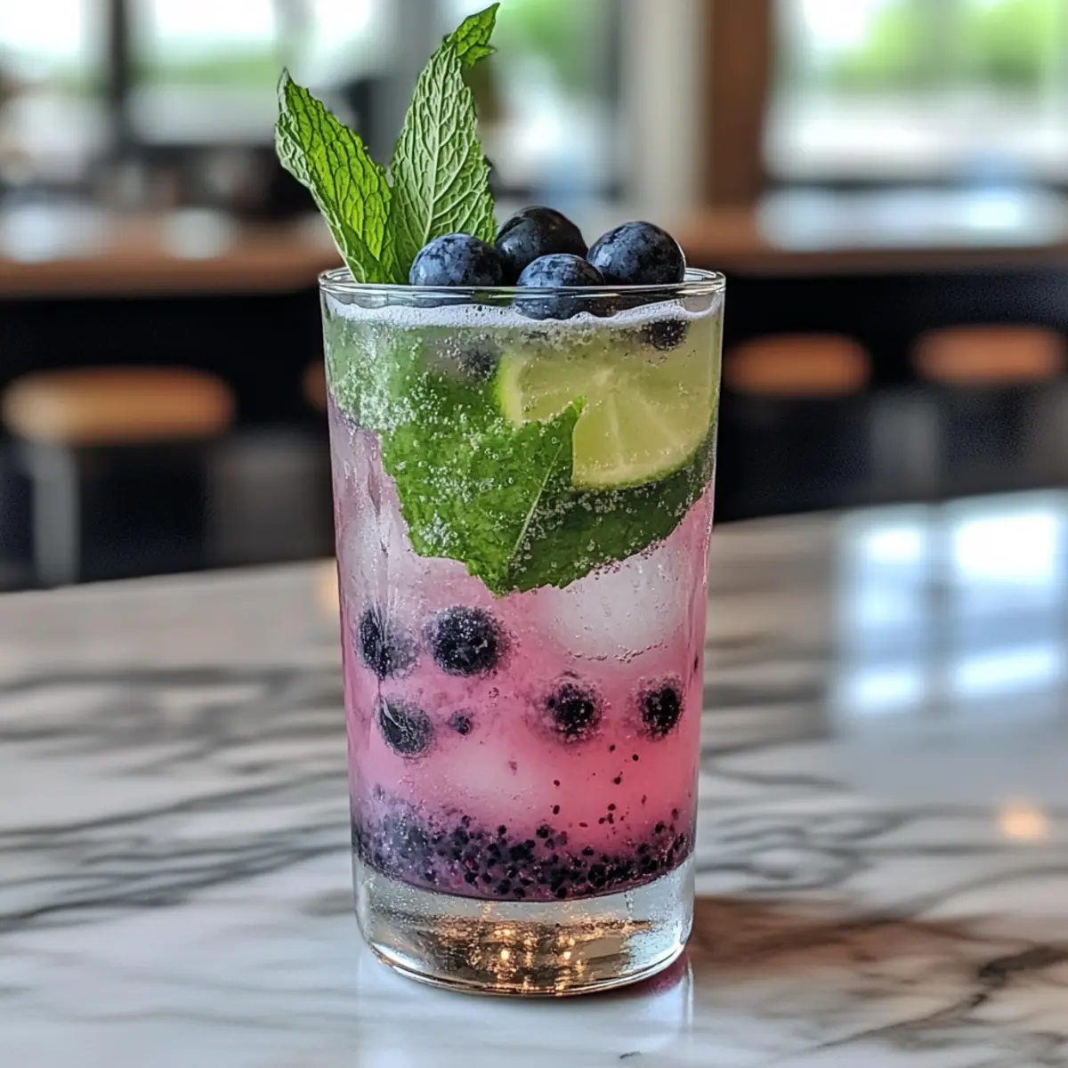 Blueberry Lavender Mojito Mocktail: Refreshing Summer Delight