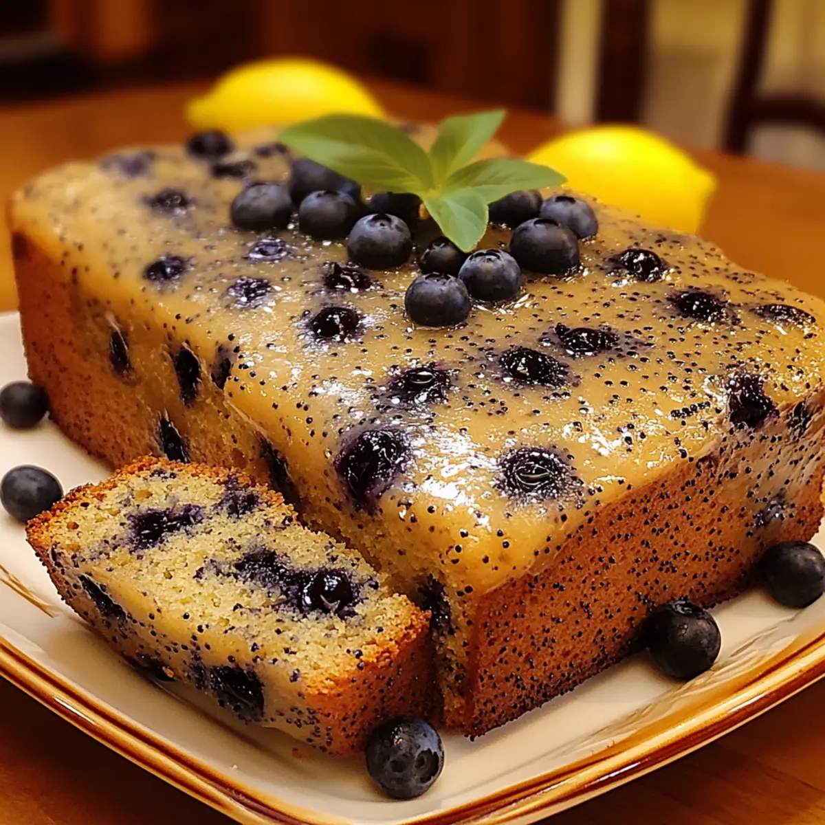 Lemon Blueberry Poppy Seed Sweetbread for a Bright Snack