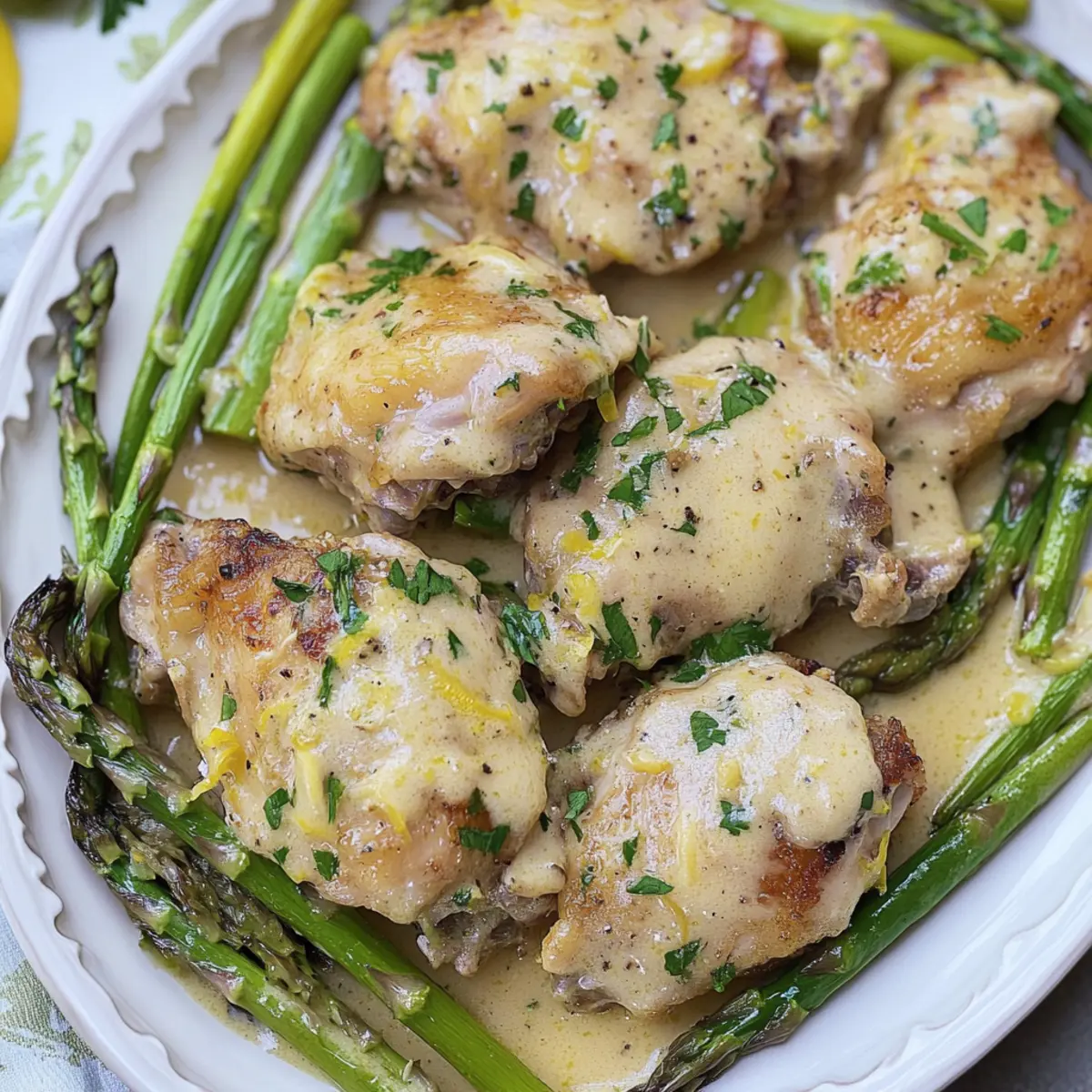 Creamy Lemon Chicken with Asparagus for a Zesty Dinner Delight