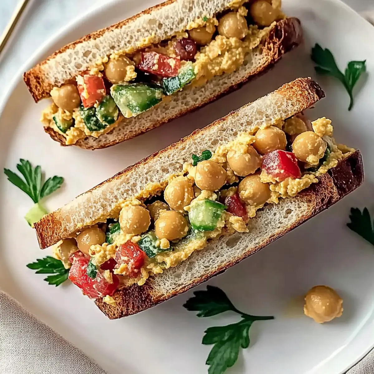 Delicious Mediterranean Chickpea Salad Sandwich Idea You’ll Love