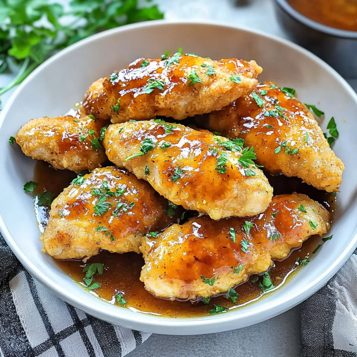 Crispy Honey Garlic Chicken Tenders for a Healthy Dinner Treat