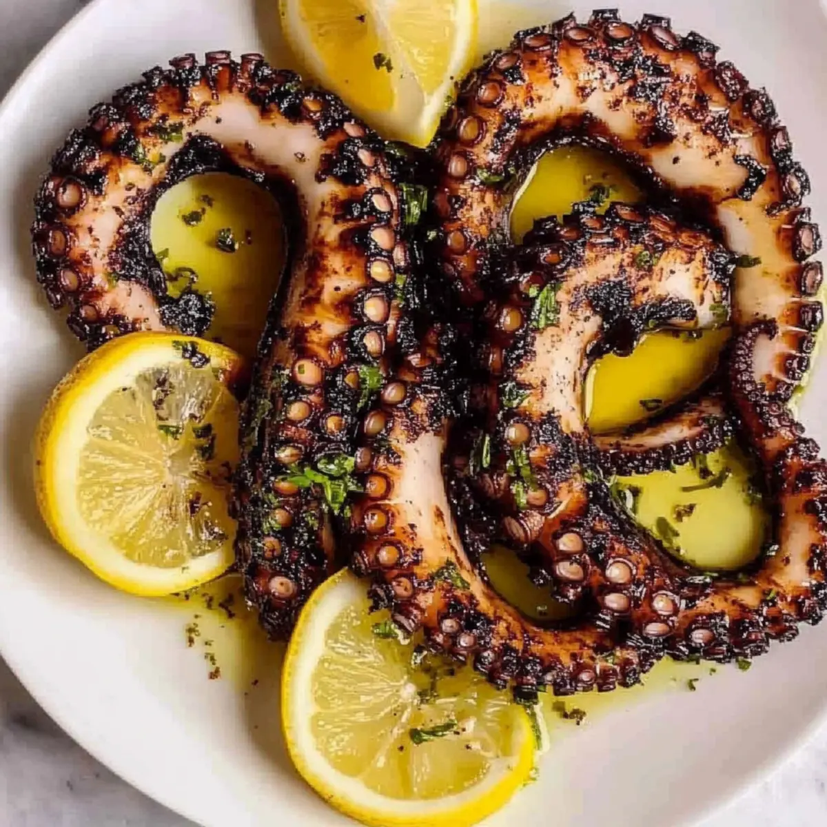 Savory Grilled Octopus Greek-Style with Zesty Ladolemono