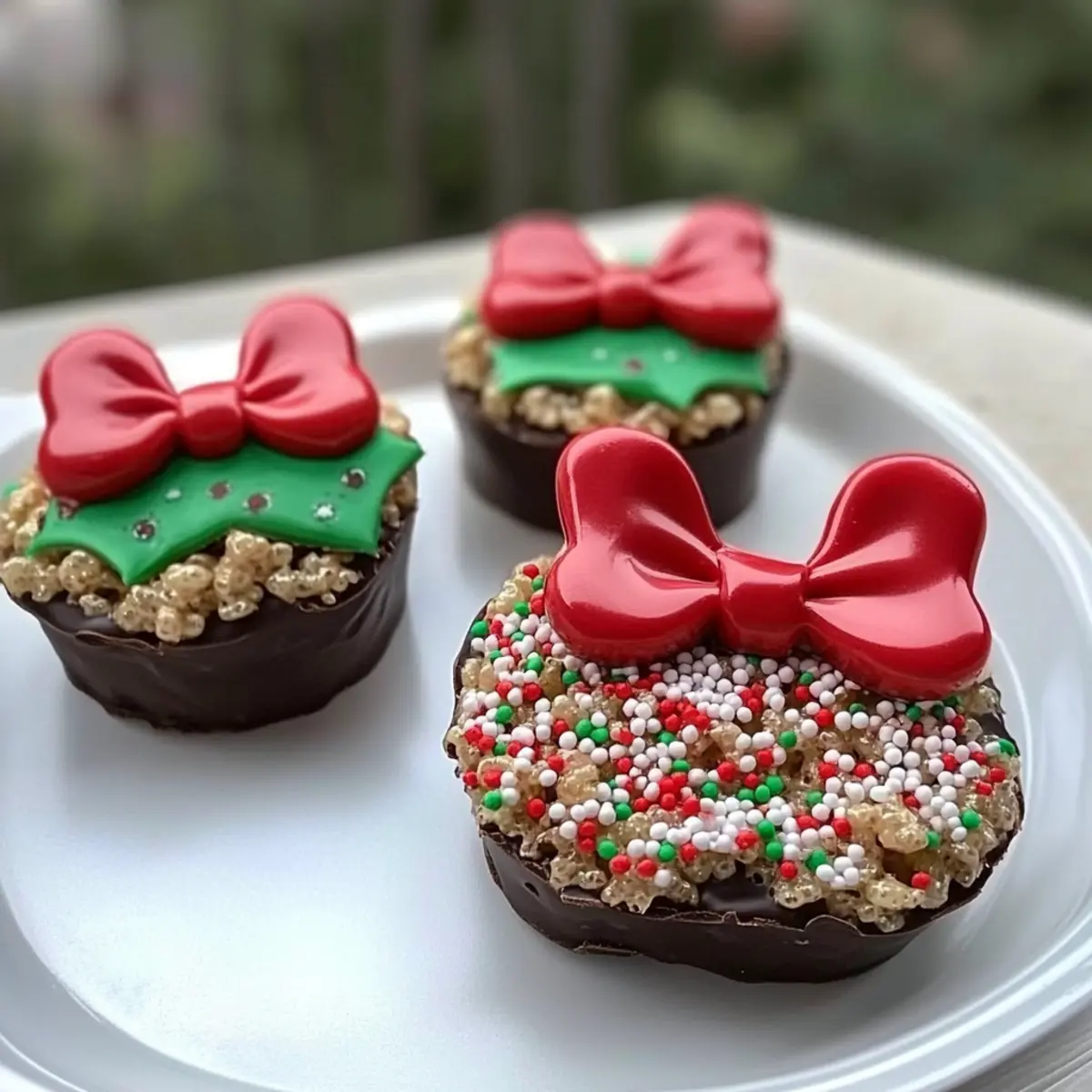 Create Magical Christmas Minnie Mouse Rice Krispies Treats