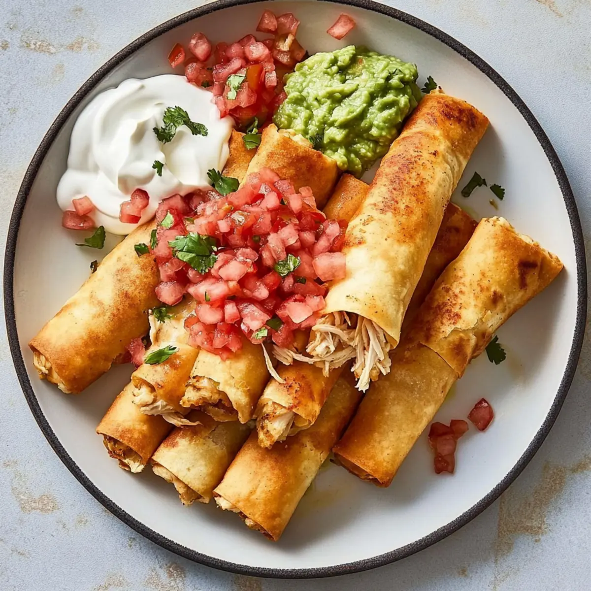 Crispy Chicken Flautas: Quick, Cheesy Comfort Food Delight