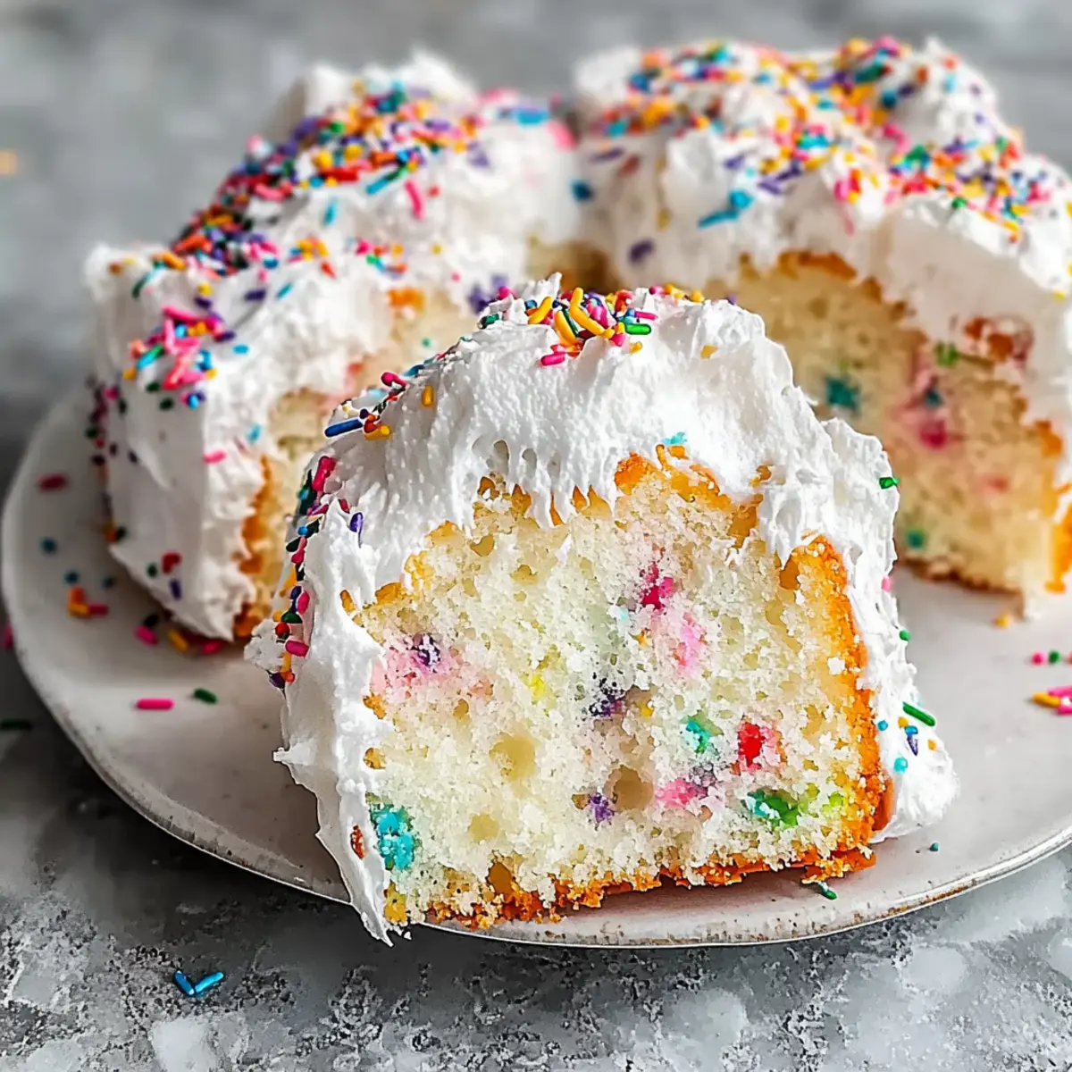 Fluffy Funfetti Angel Food Cake for Guilt-Free Celebrations