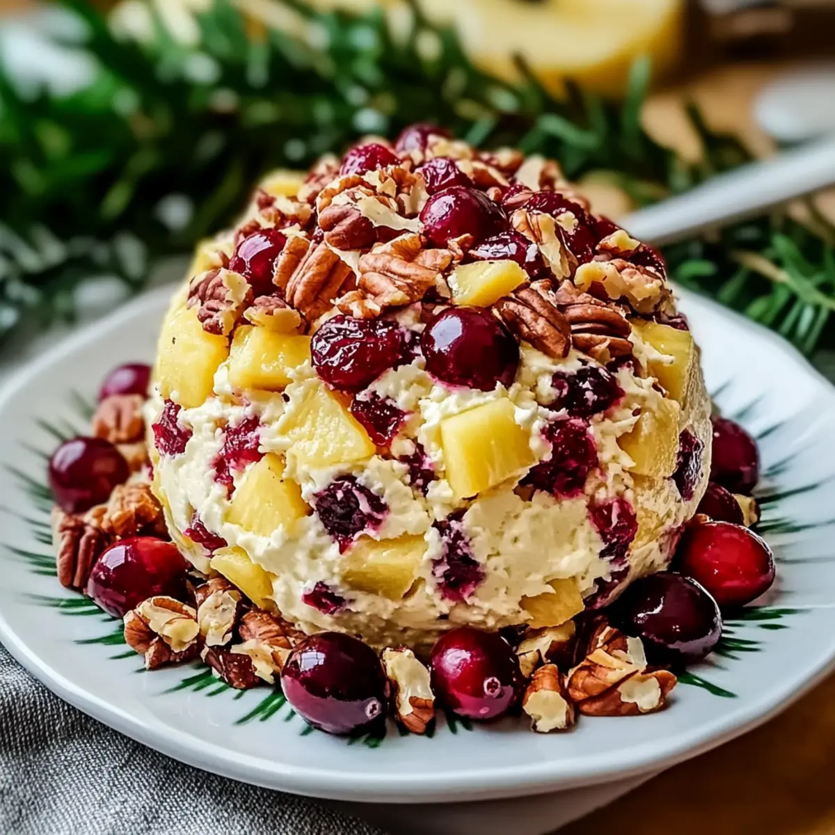 Cranberry Pineapple Holiday Party Cheeseball Made Easy!