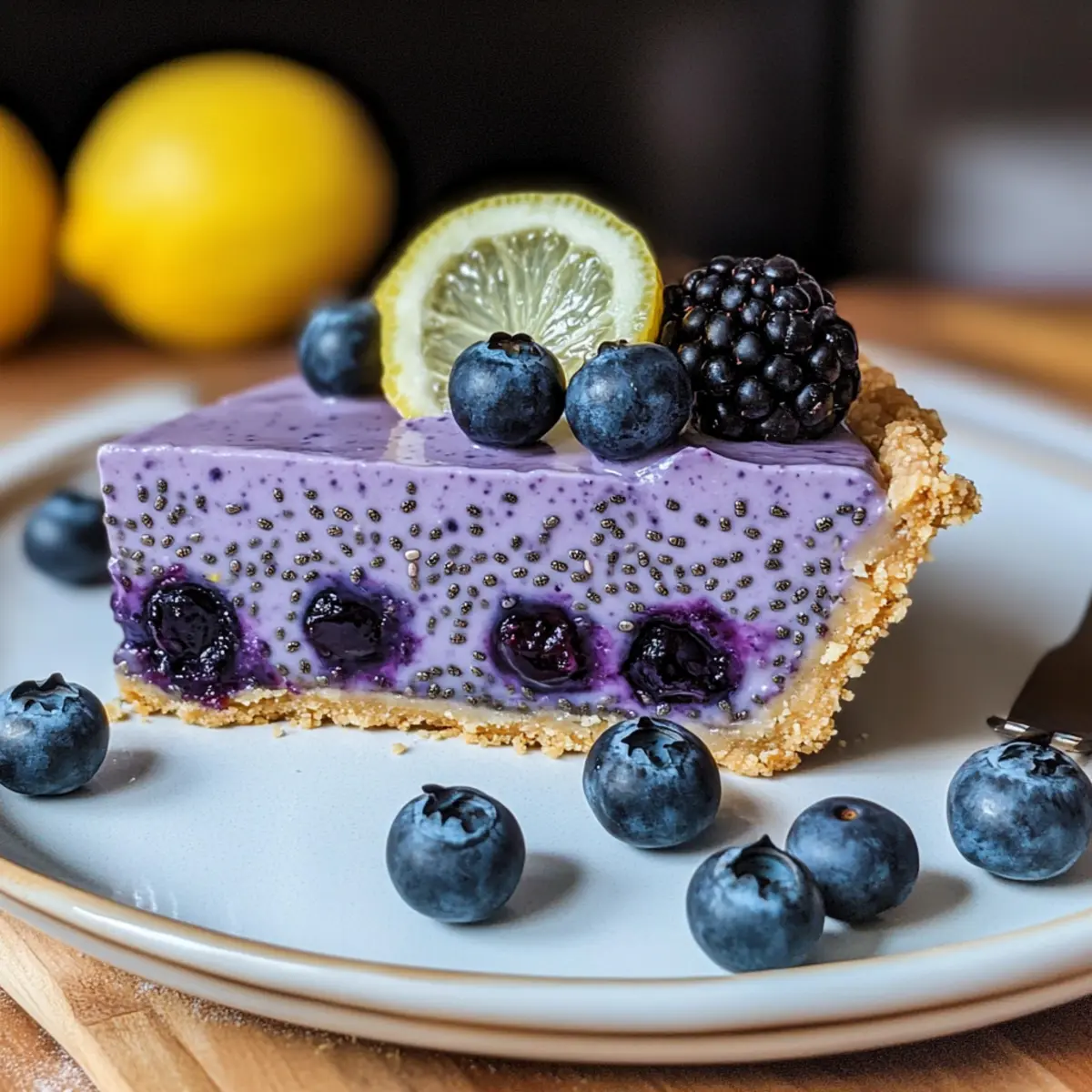 No-Bake Blueberry Chia Seed Pie That’s Perfectly Creamy